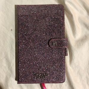 Victoria’s Secret Pink Glitter Notebook with pen holder, NWT